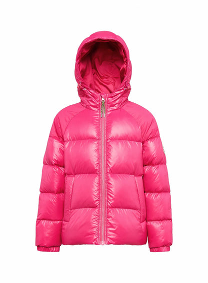 Pyrenex Sten fuchsia hooded children's down jacket