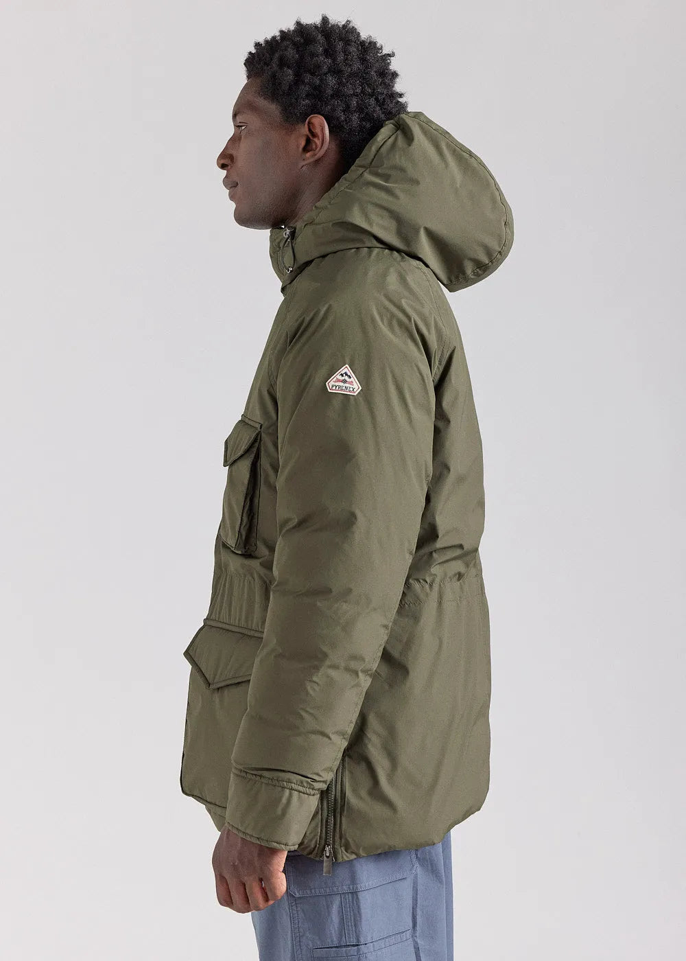 Men's Pyrenex Bazus parka in natural khaki down