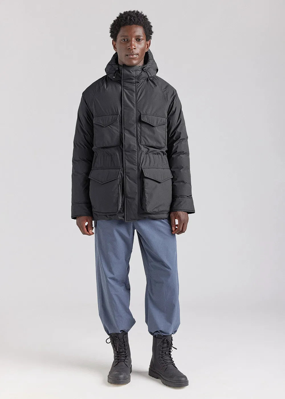 Men's parka Pyrenex Bazus in natural down black