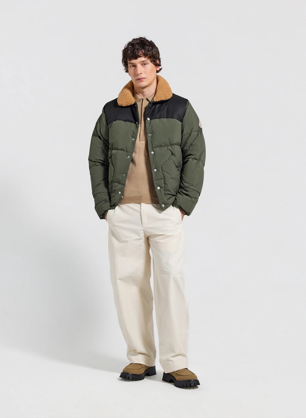 Winter down jacket Pyrenex Fiery dark khaki