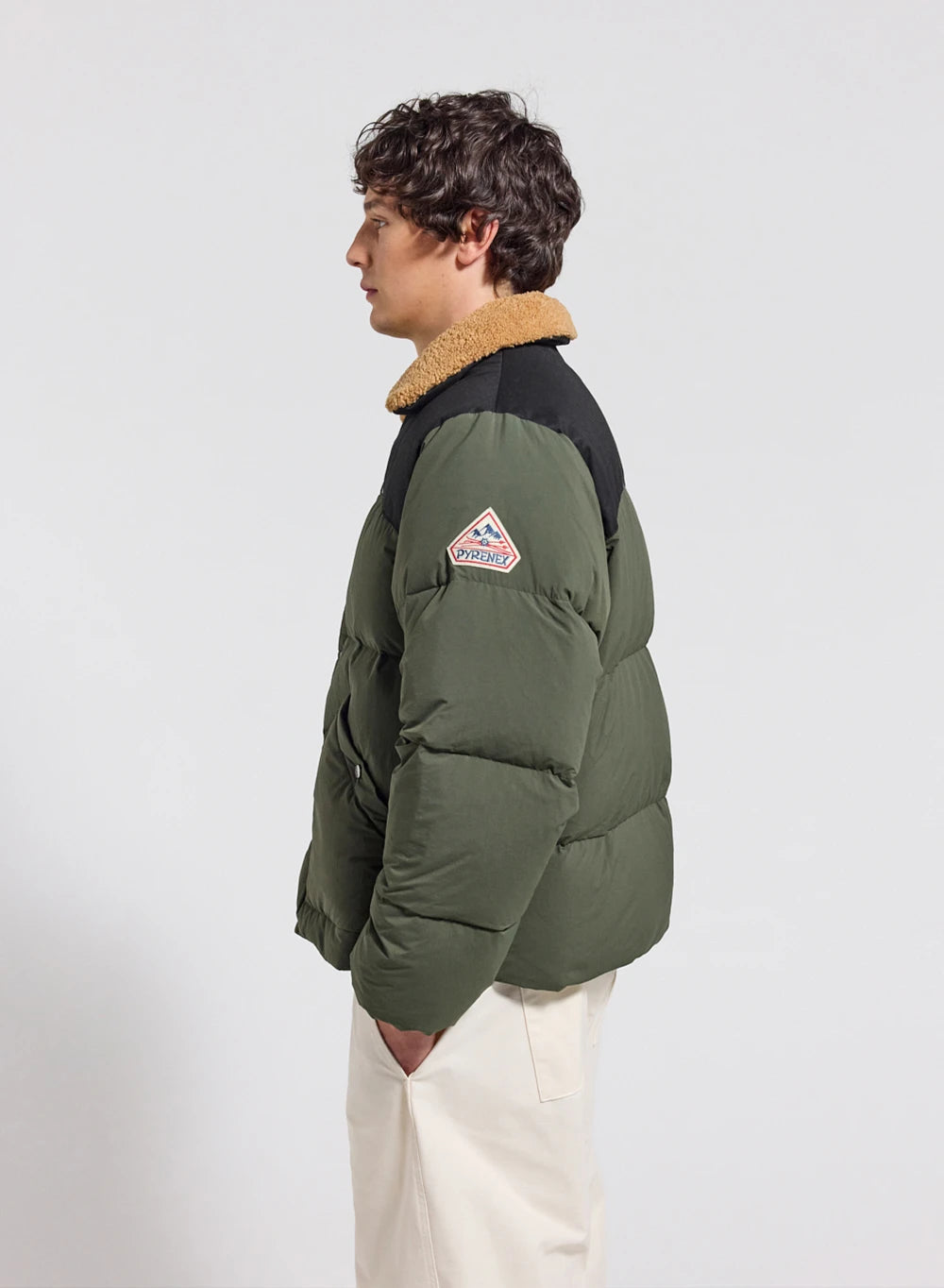 Winter down jacket Pyrenex Fiery dark khaki