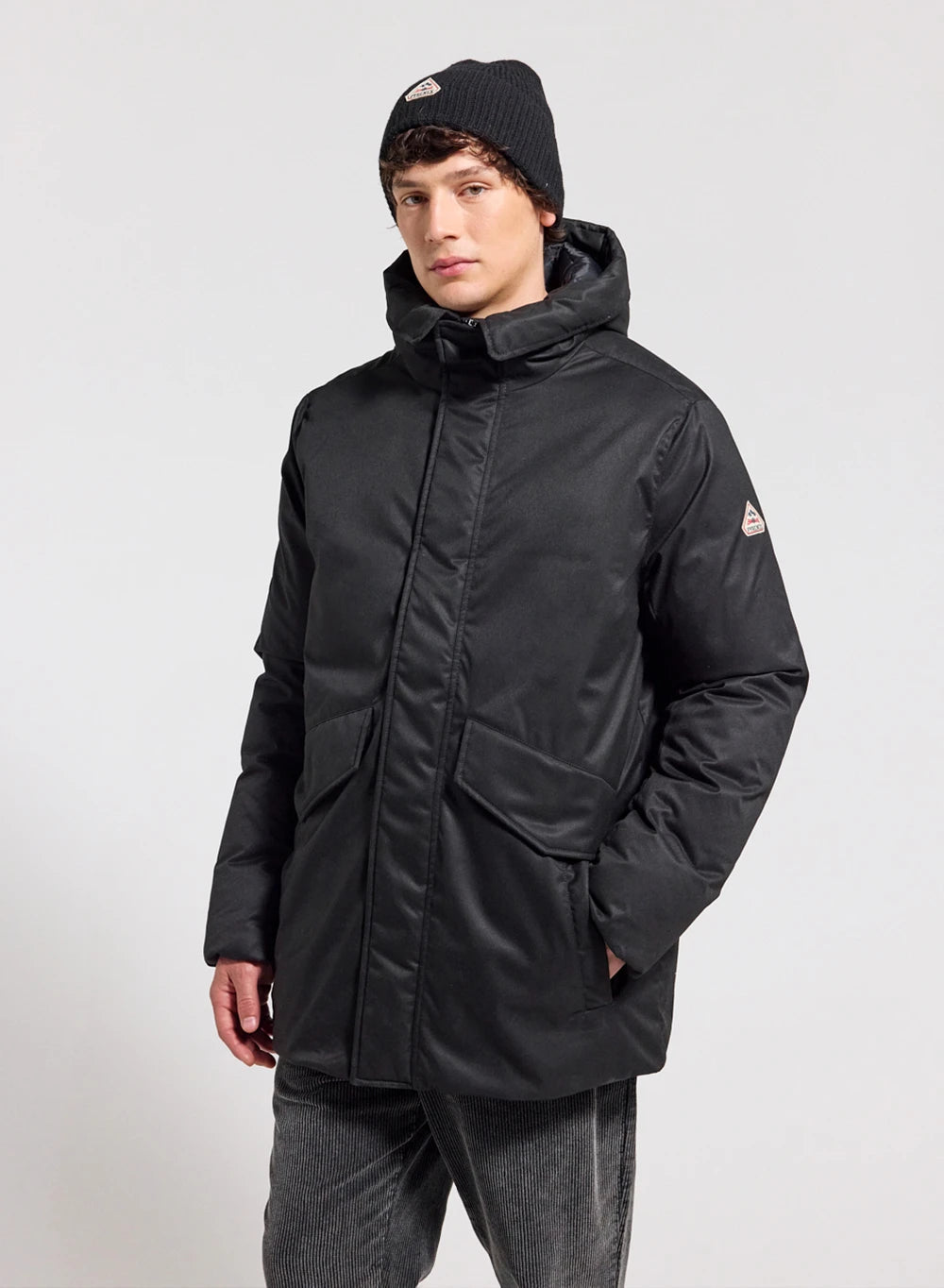 Quilted hooded men's parka Pyrenex Fingal black