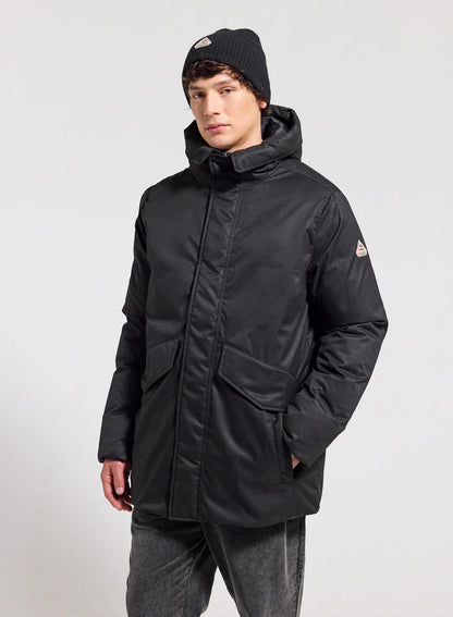 Quilted hooded men's parka Pyrenex Fingal black