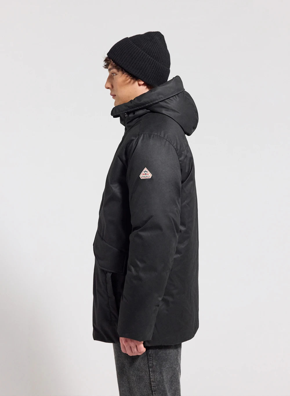 Quilted hooded men's parka Pyrenex Fingal black
