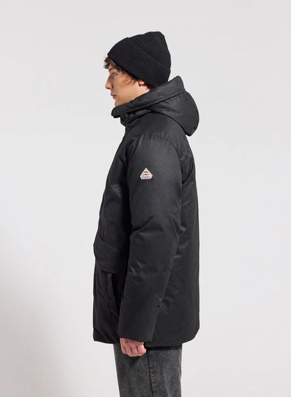 Quilted hooded men's parka Pyrenex Fingal black