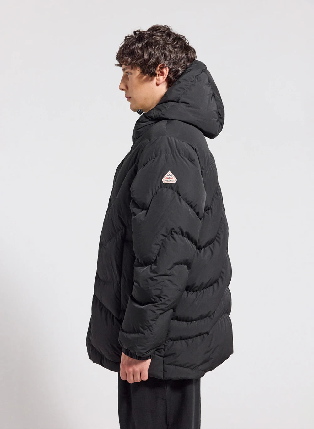Men's hooded down jacket Pyrenex Mourtis black
