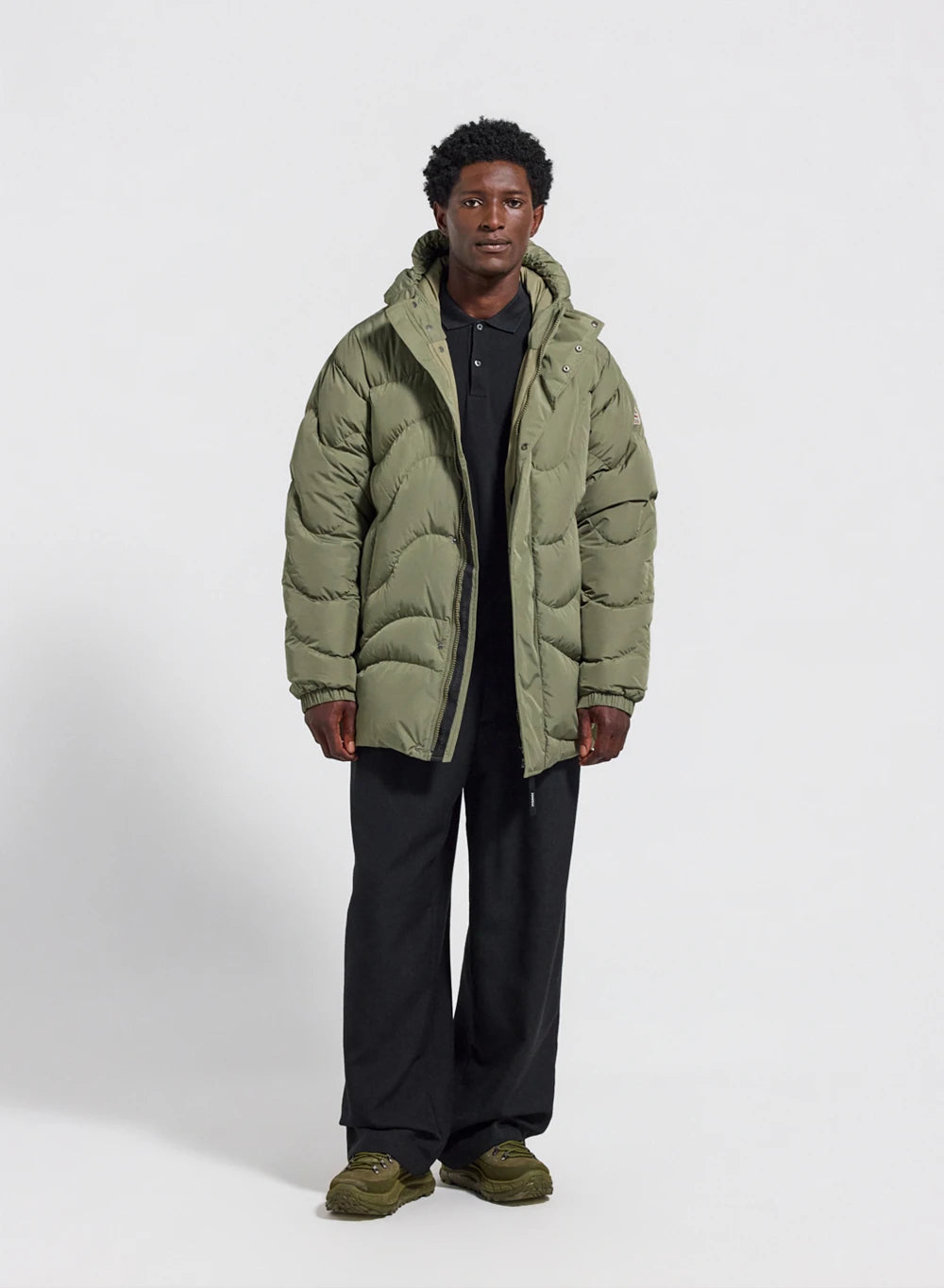 Men's hooded down jacket Pyrenex Mourtis light khaki