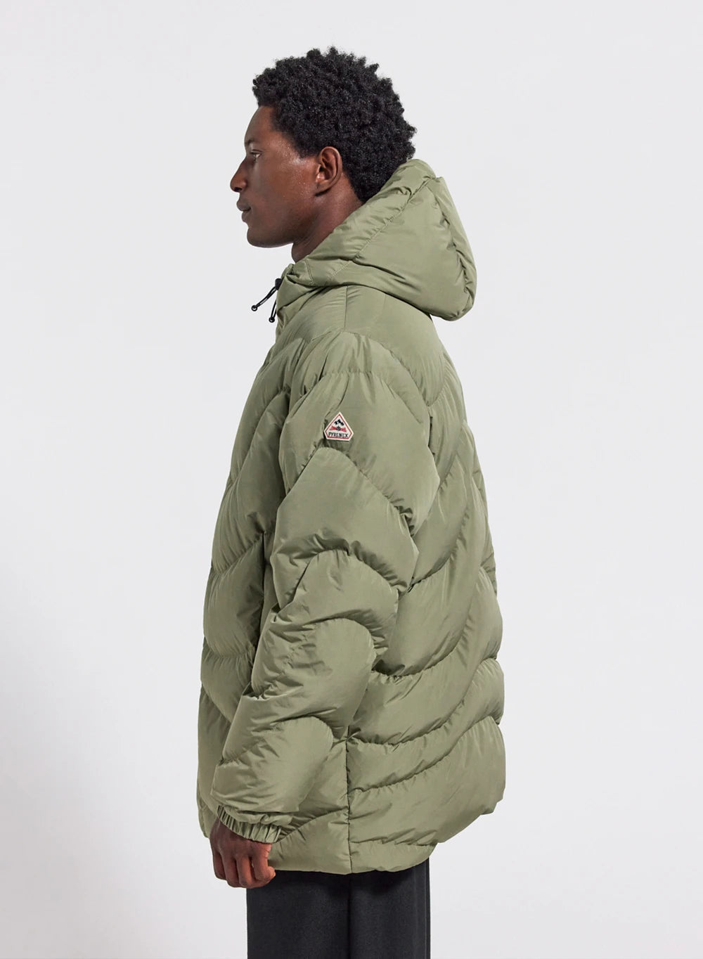 Men's hooded down jacket Pyrenex Mourtis light khaki