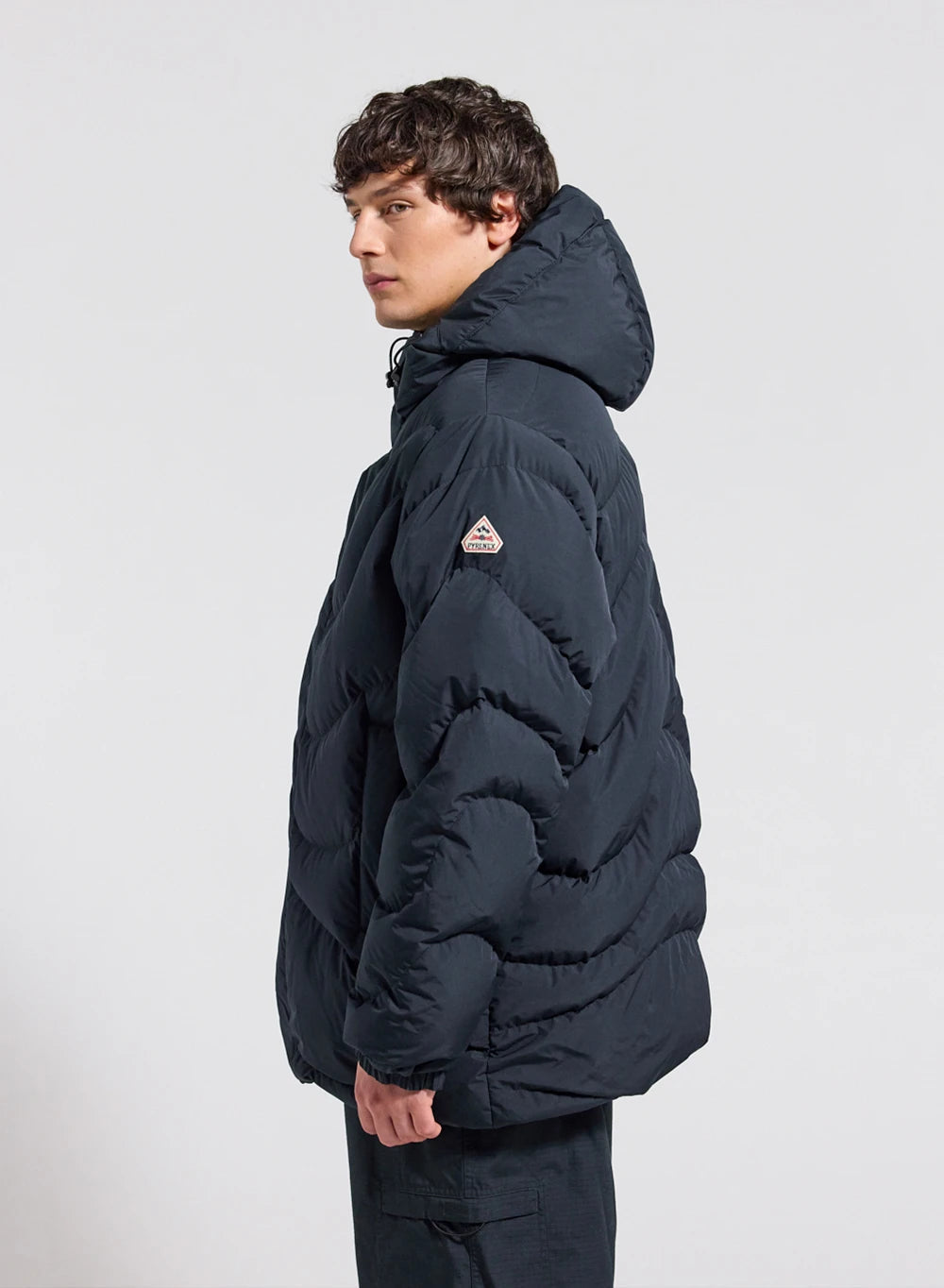 Pyrenex Mourtis dark blue hooded down jacket for men