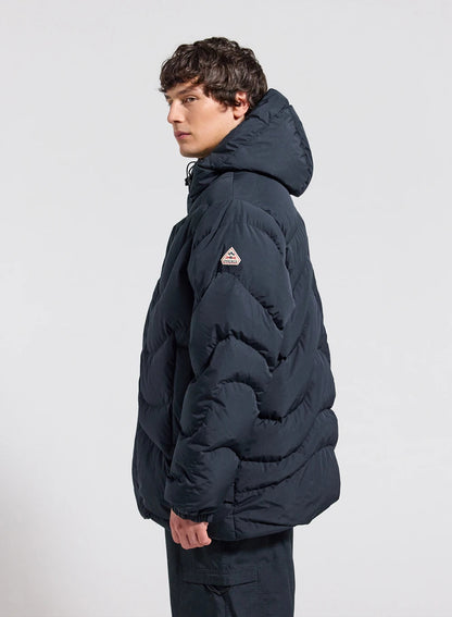 Pyrenex Mourtis dark blue hooded down jacket for men