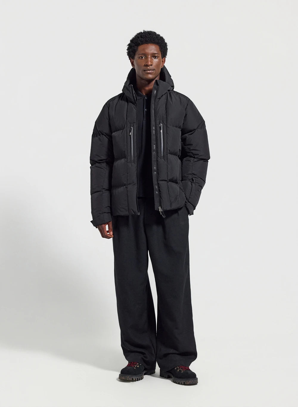 Men's hooded down jacket Pyrenex Impulse black