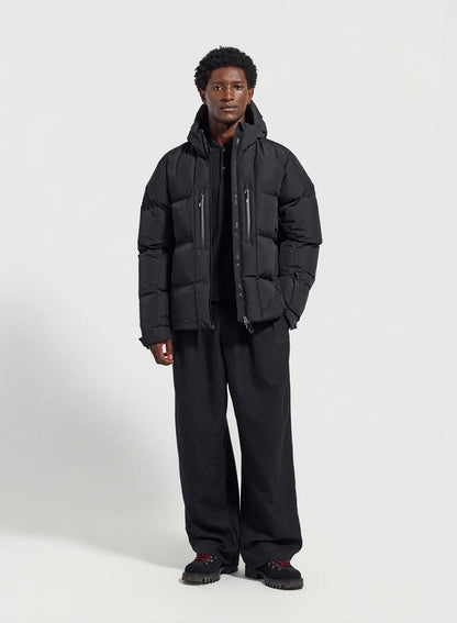 Men's hooded down jacket Pyrenex Impulse black