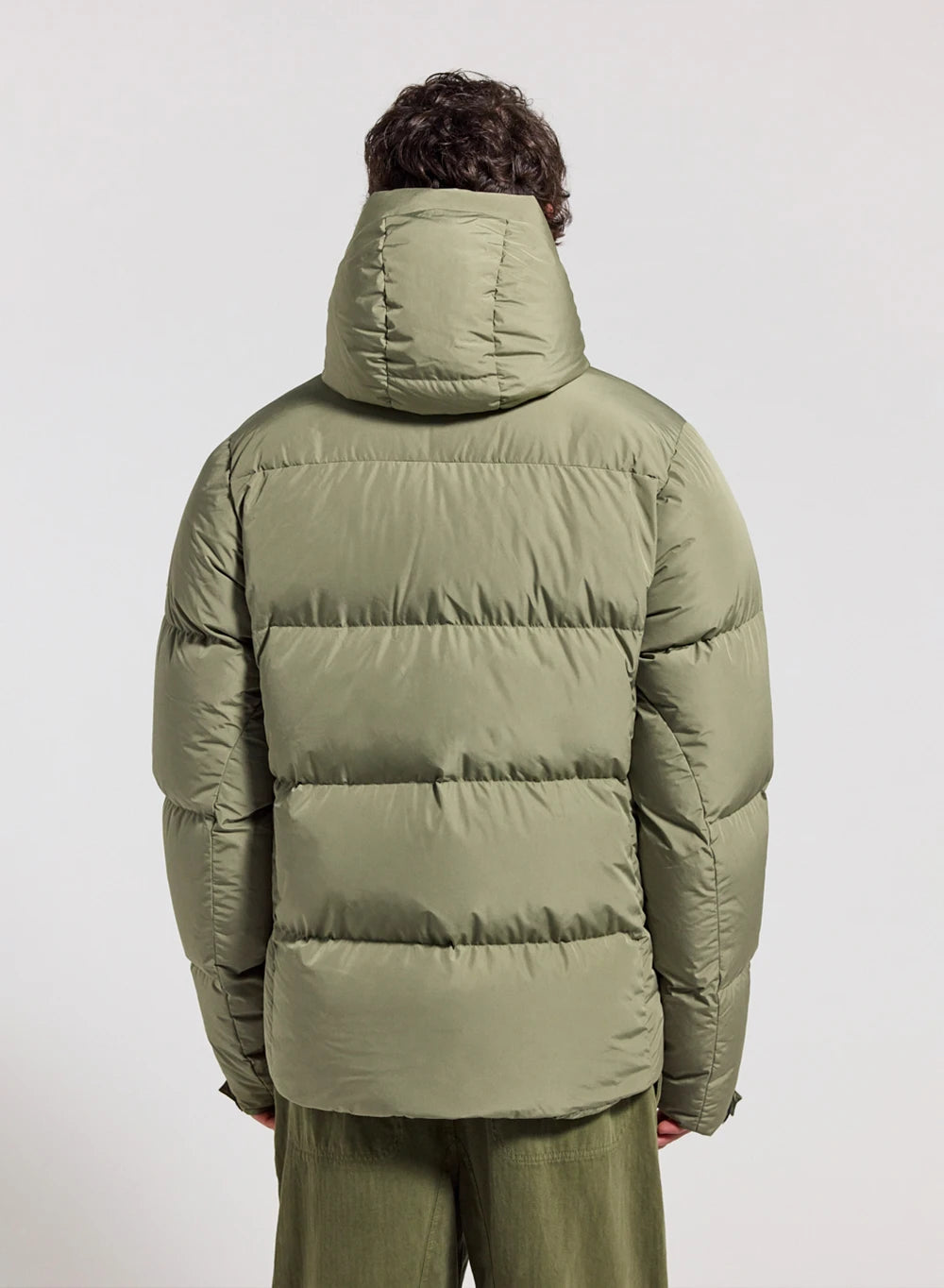 Men's hooded down jacket Pyrenex Impulse light khaki