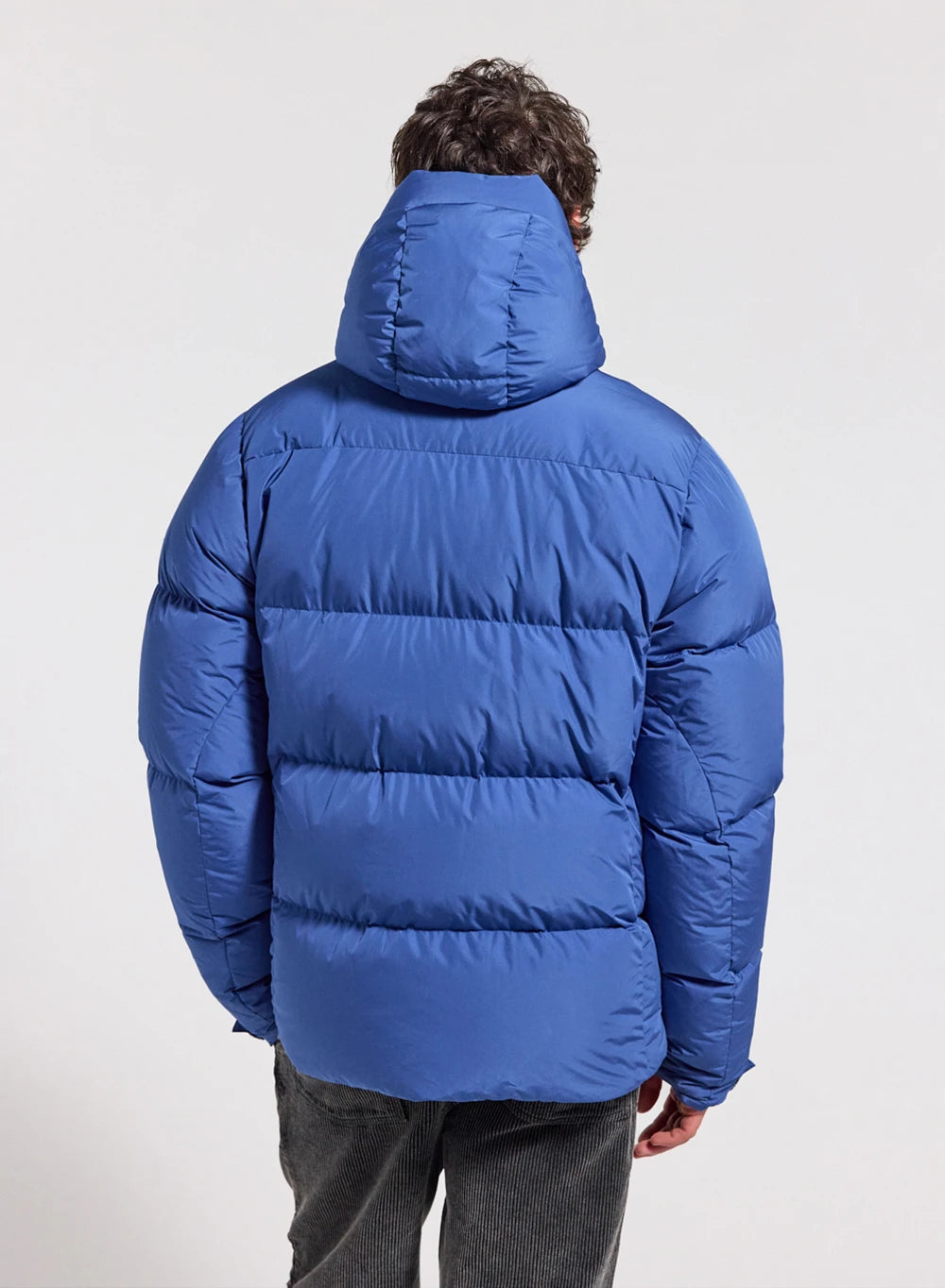 Men's hooded Pyrenex Impulse electric blue down jacket