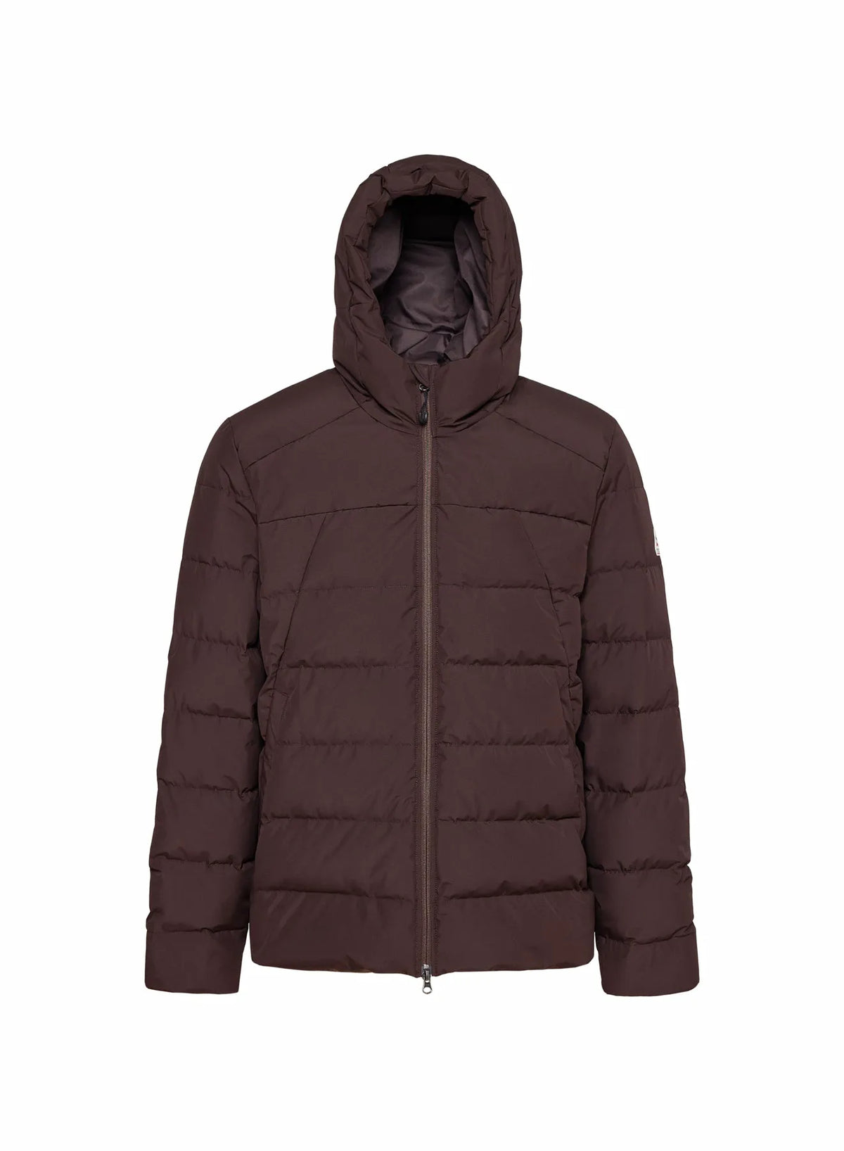 Men's hooded Pyrenex Kepler dark brown down jacket