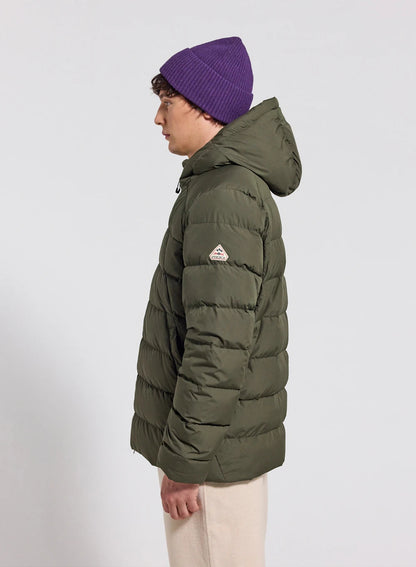 Men's hooded down jacket Pyrenex Kepler dark khaki