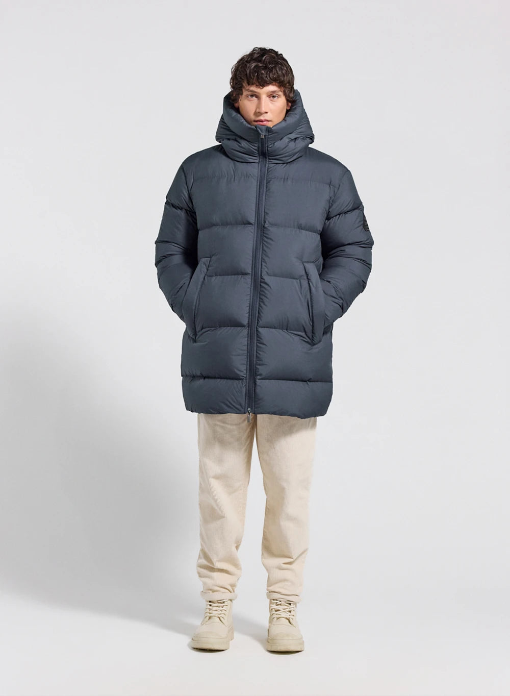 Men's down jacket made in Saint-Sever Pyrenex Vesper dark blue