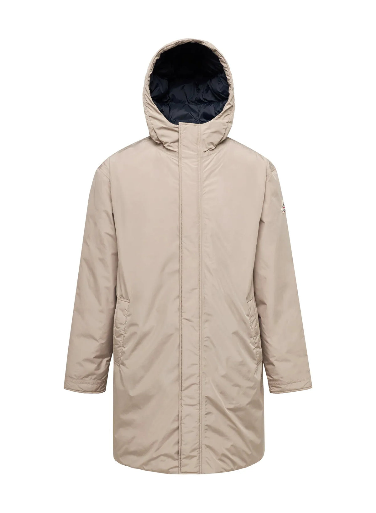 Long waterproof quilted parka for men Pyrenex Puigmal light beige