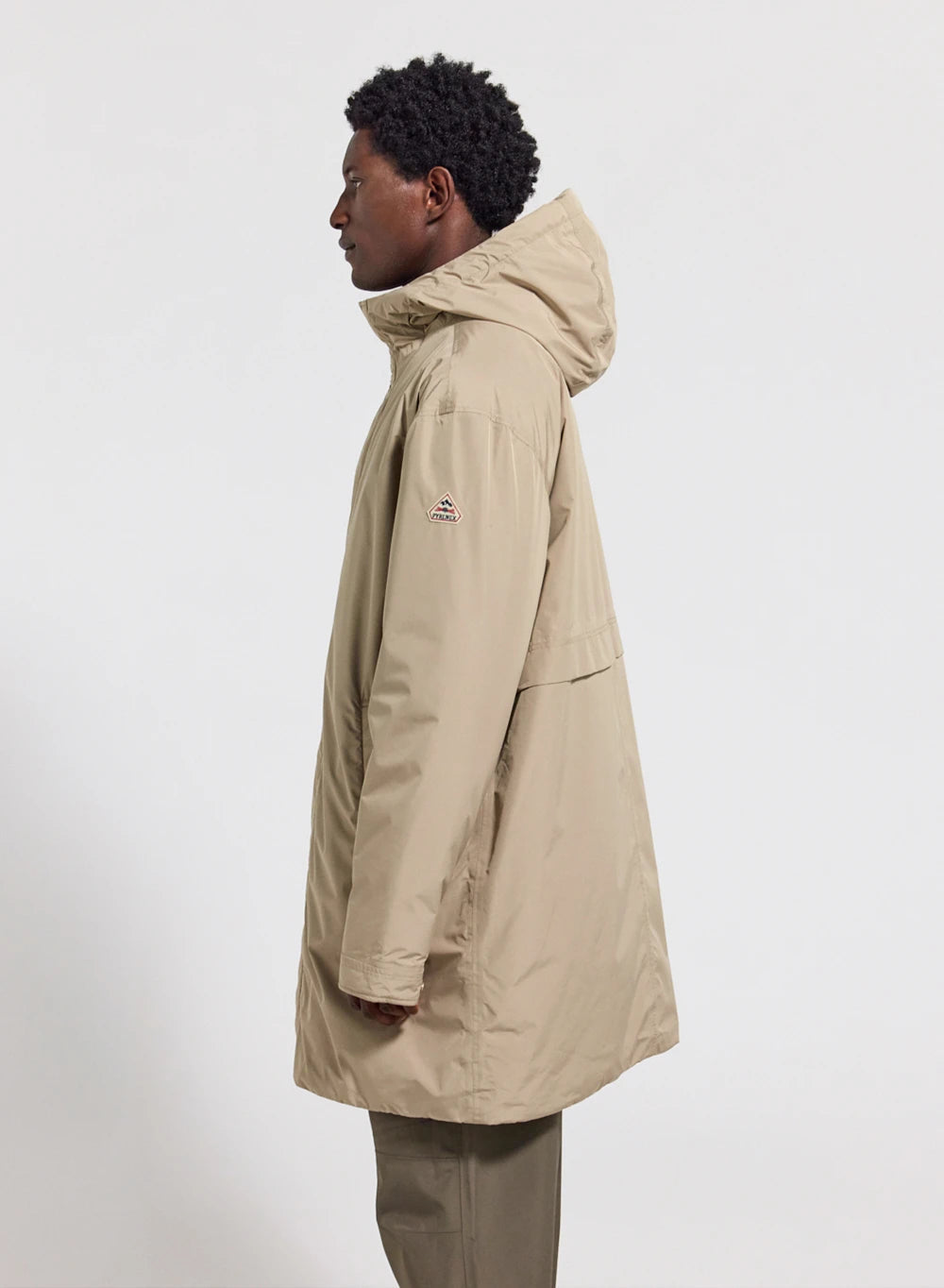 Long waterproof quilted parka for men Pyrenex Puigmal light beige