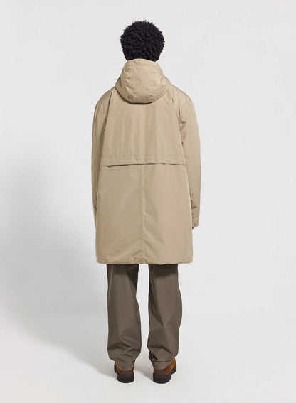 Long waterproof quilted parka for men Pyrenex Puigmal light beige