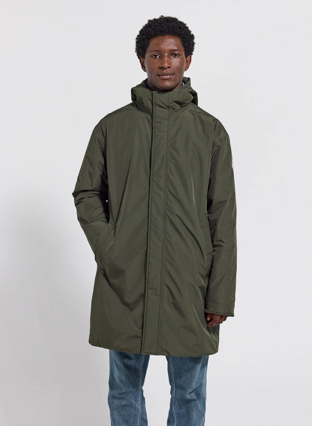 Long waterproof quilted parka for men Pyrenex Puigmal dark khaki