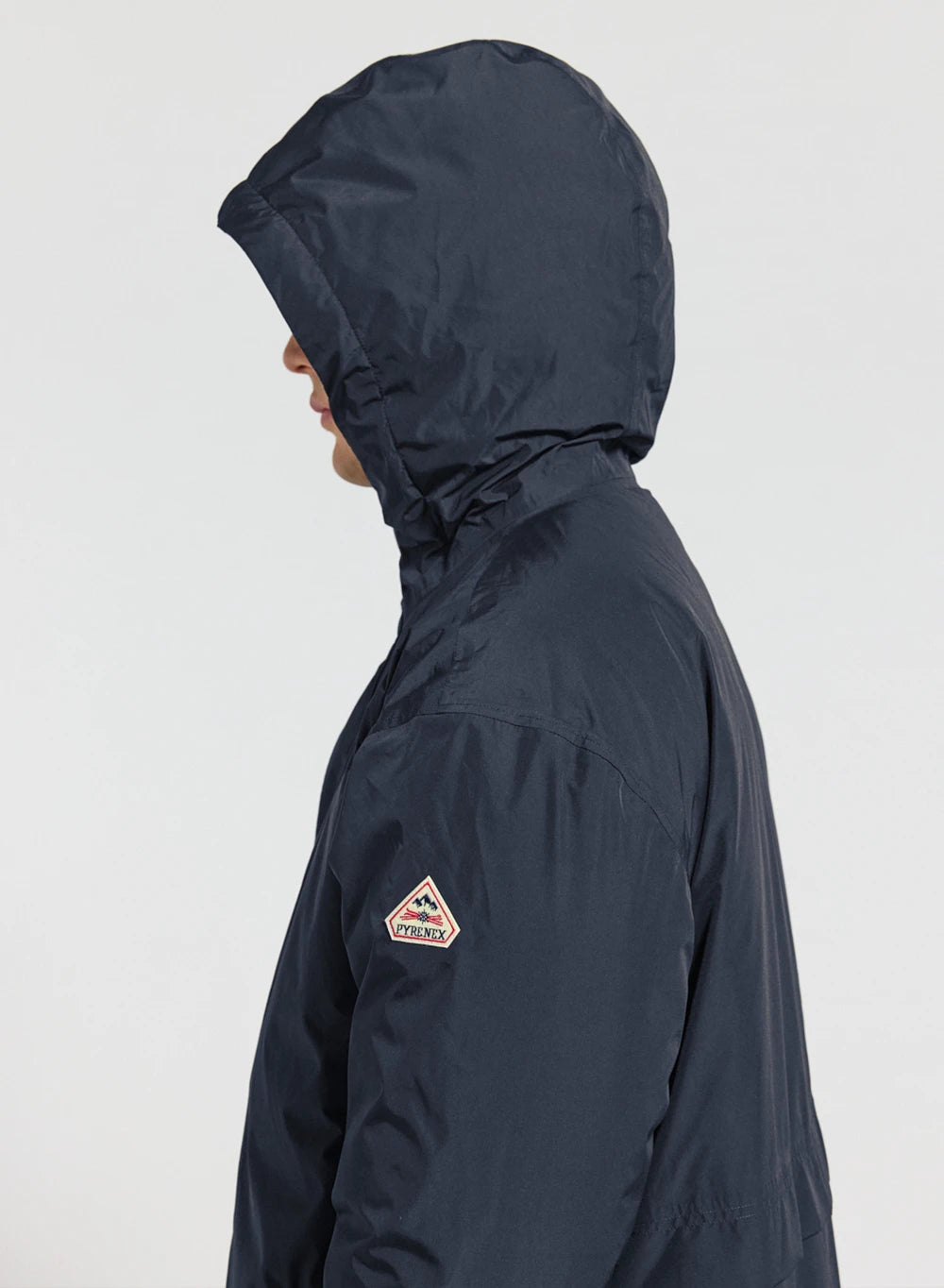 Long quilted waterproof parka for men Pyrenex Puigmal dark blue