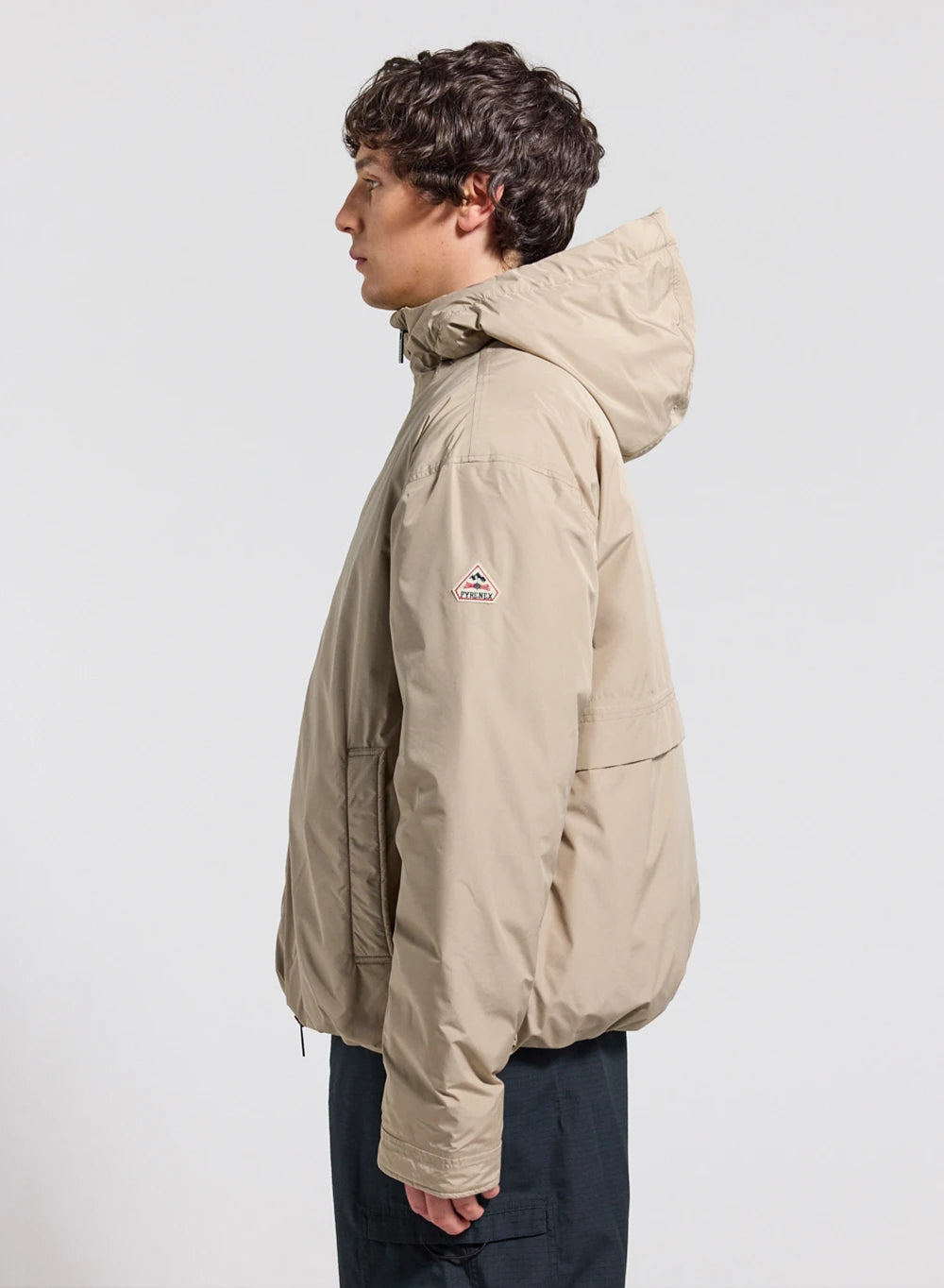 Quilted waterproof parka for men Pyrenex Puigmal light beige