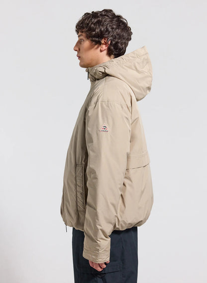 Quilted waterproof parka for men Pyrenex Puigmal light beige