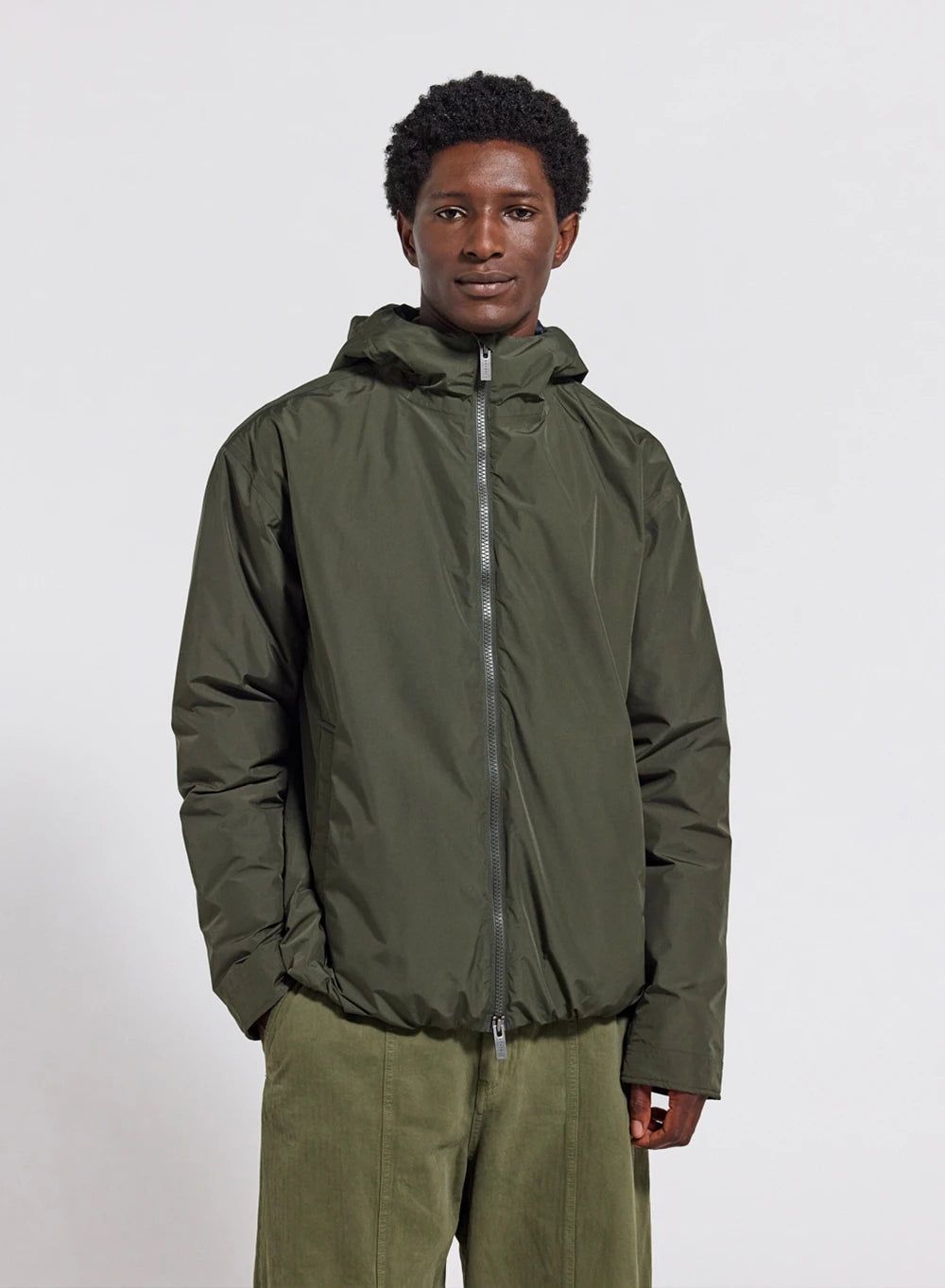 Waterproof quilted parka for men Pyrenex Puigmal dark khaki