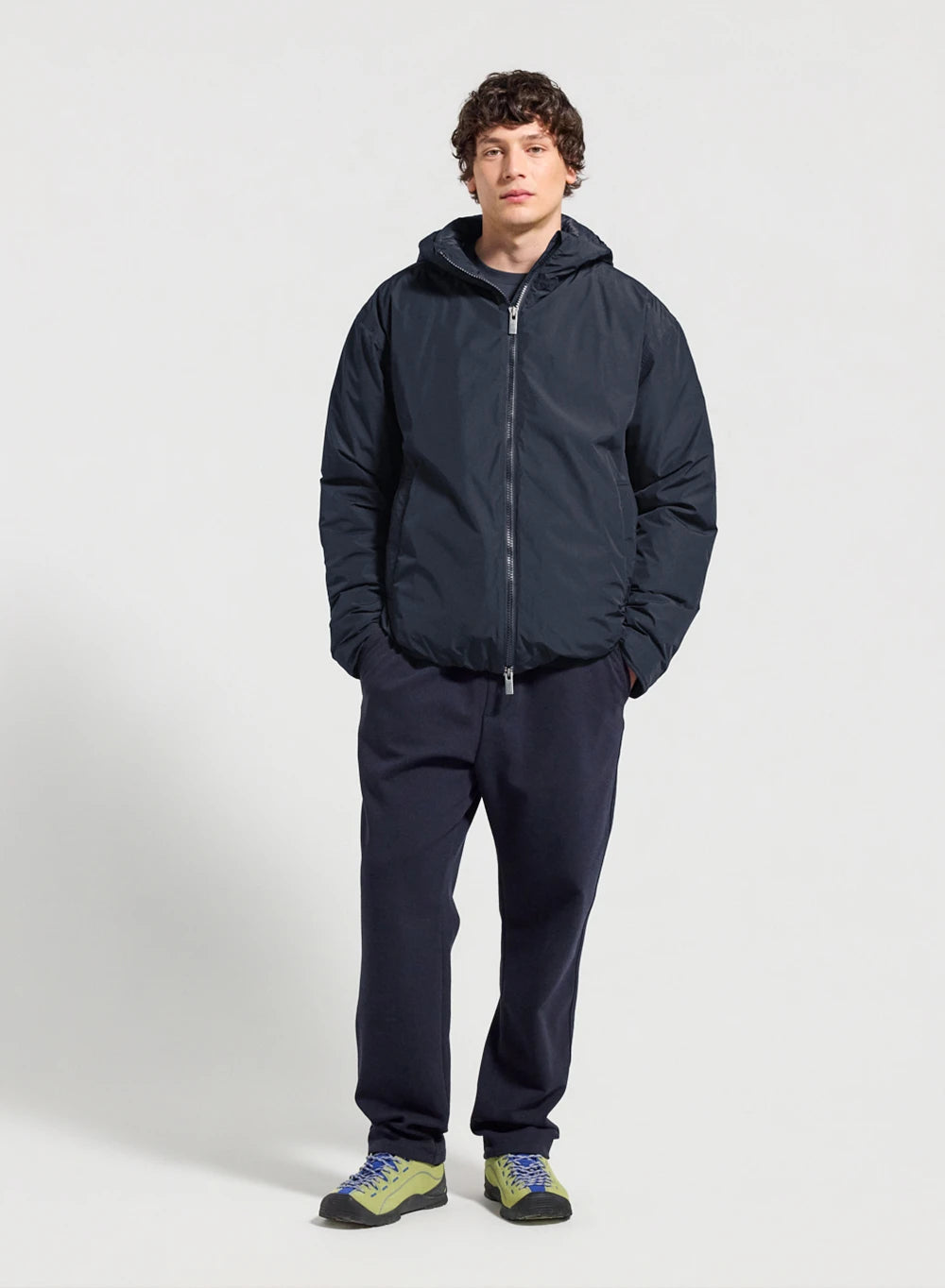 Waterproof quilted parka for men Pyrenex Puigmal dark blue