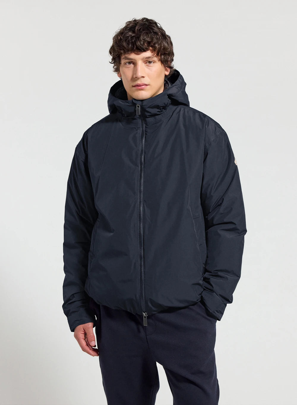 Waterproof quilted parka for men Pyrenex Puigmal dark blue