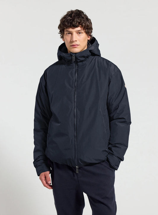 Waterproof quilted parka for men Pyrenex Puigmal dark blue
