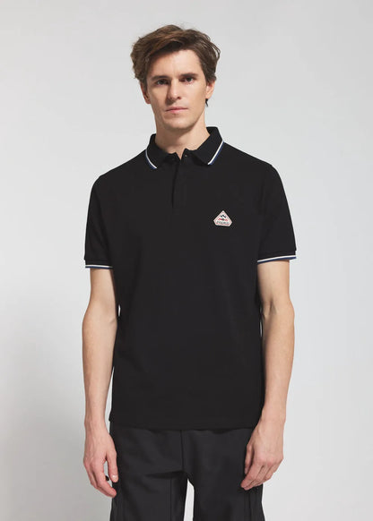 Men's organic cotton polo shirt Pyrenex Leyre black