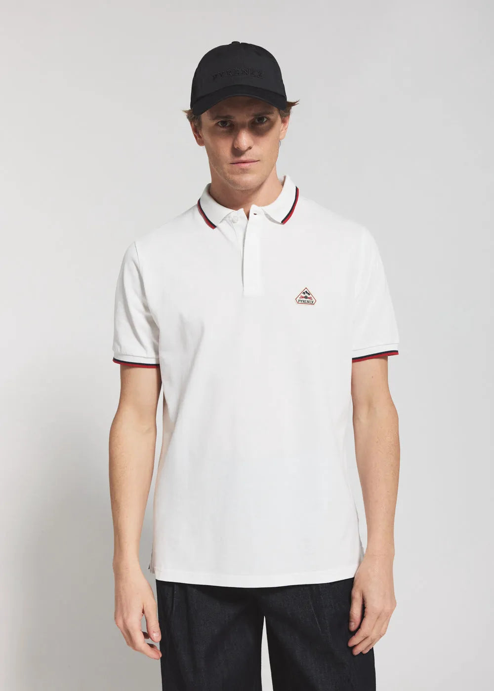 Men's polo shirt in organic cotton Pyrenex Leyre white