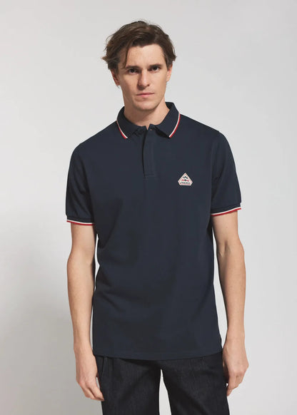 Pyrenex Leyre men's organic cotton polo shirt navy blue