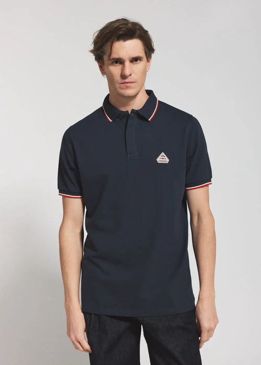 Pyrenex Leyre men's organic cotton polo shirt navy blue