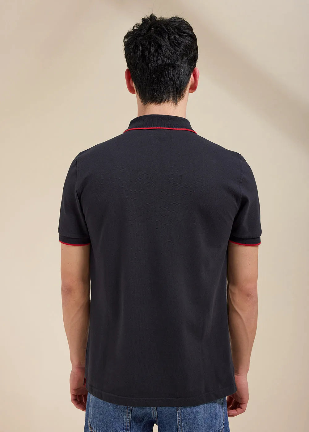 Men's organic cotton polo shirt Pyrenex Leyre dark blue