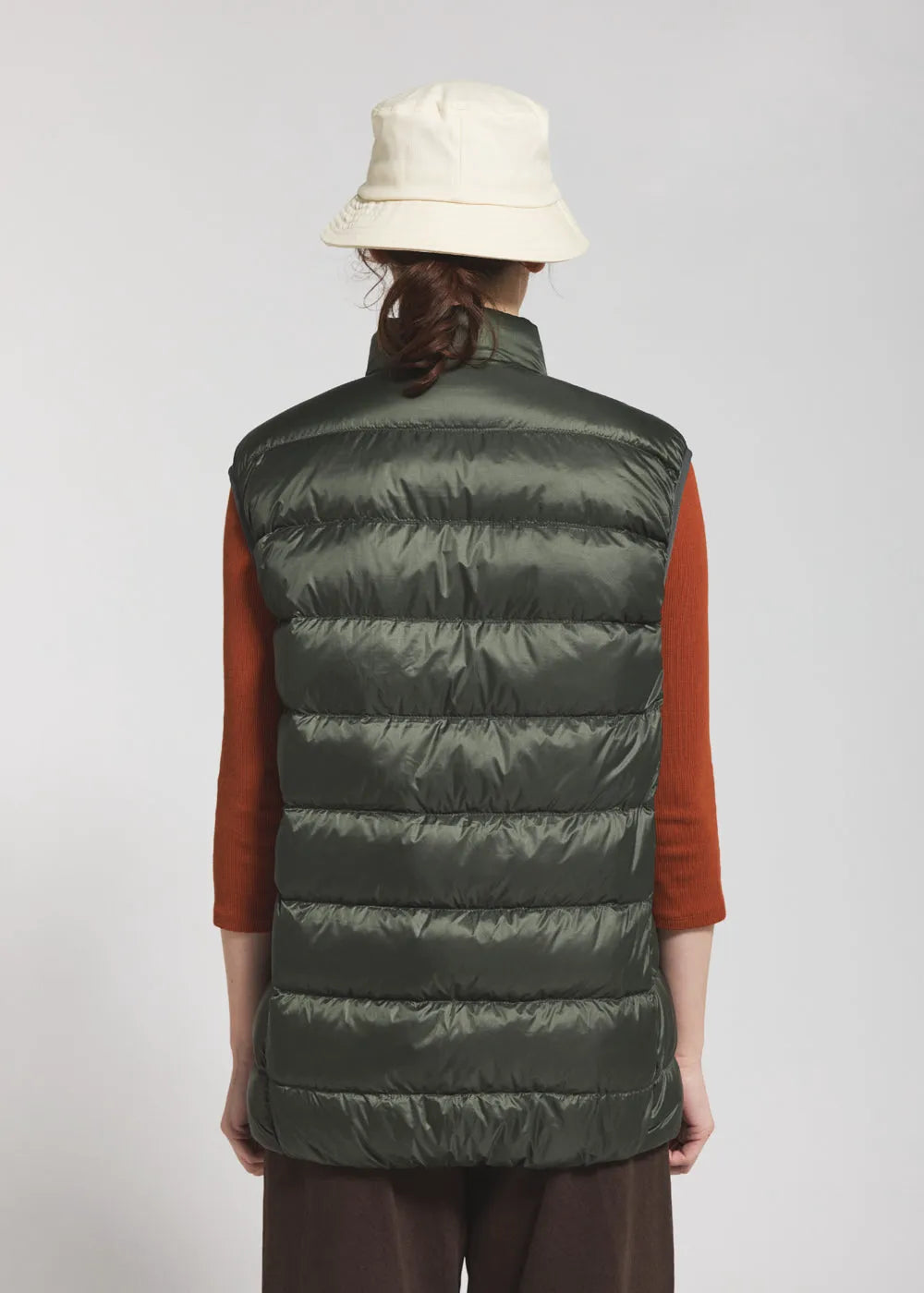 Pyrenex Arial dark khaki men's sleeveless down jacket