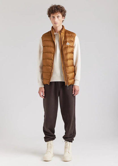 Men's sleeveless down jacket Pyrenex Arial Bronze Brown