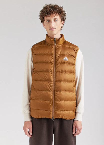 Men's sleeveless down jacket Pyrenex Arial Bronze Brown
