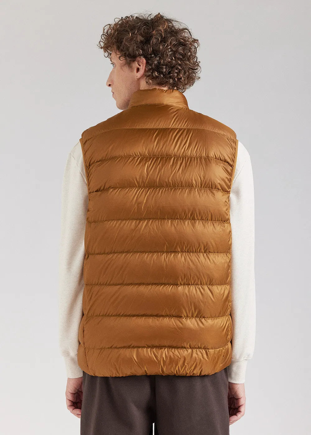 Men's sleeveless down jacket Pyrenex Arial Bronze Brown