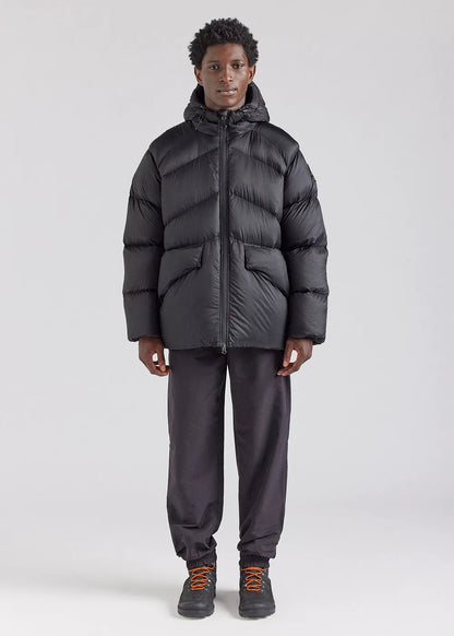 Pyrenex Stellar men's technical hooded down jacket in black