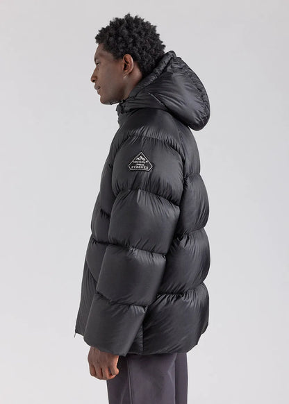 Pyrenex Stellar men's technical hooded down jacket in black