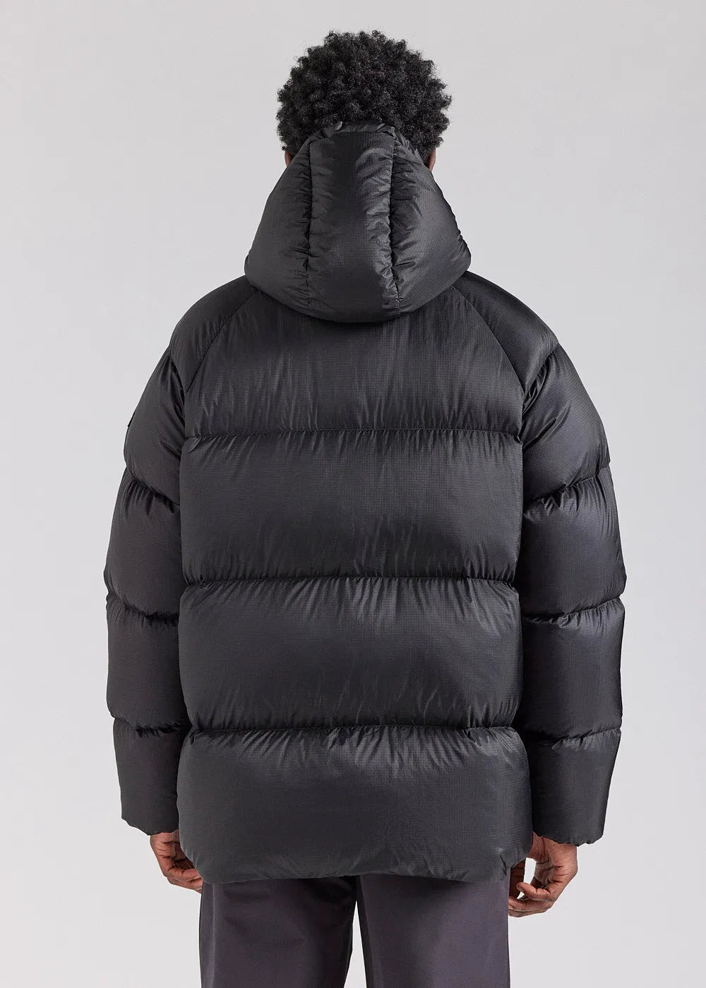 Pyrenex Stellar men's technical hooded down jacket in black