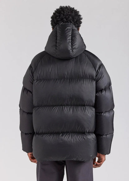 Pyrenex Stellar men's technical hooded down jacket in black