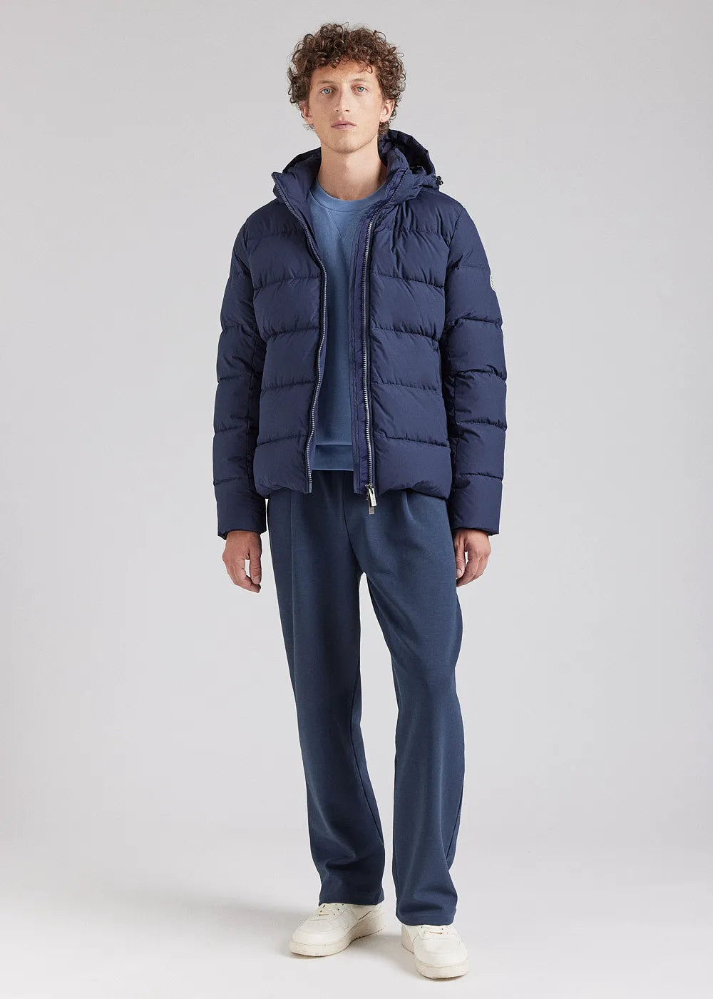 Pyrenex Spoutnic navy blue down jacket with removable hood