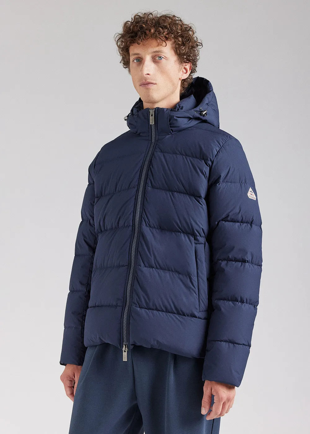 Pyrenex Spoutnic navy blue down jacket with removable hood
