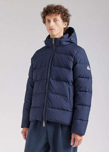 Pyrenex Spoutnic navy blue down jacket with removable hood