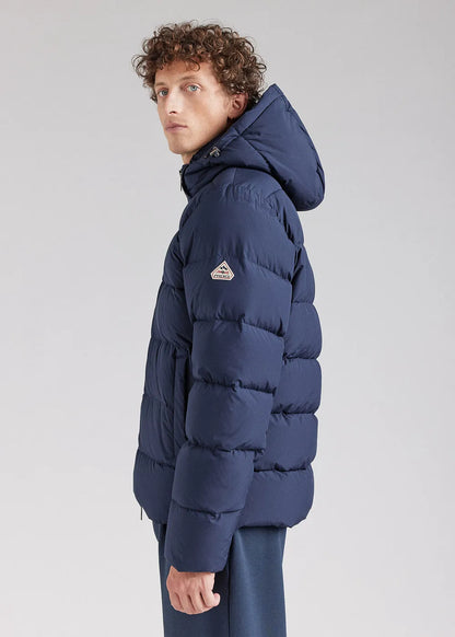 Pyrenex Spoutnic navy blue down jacket with removable hood