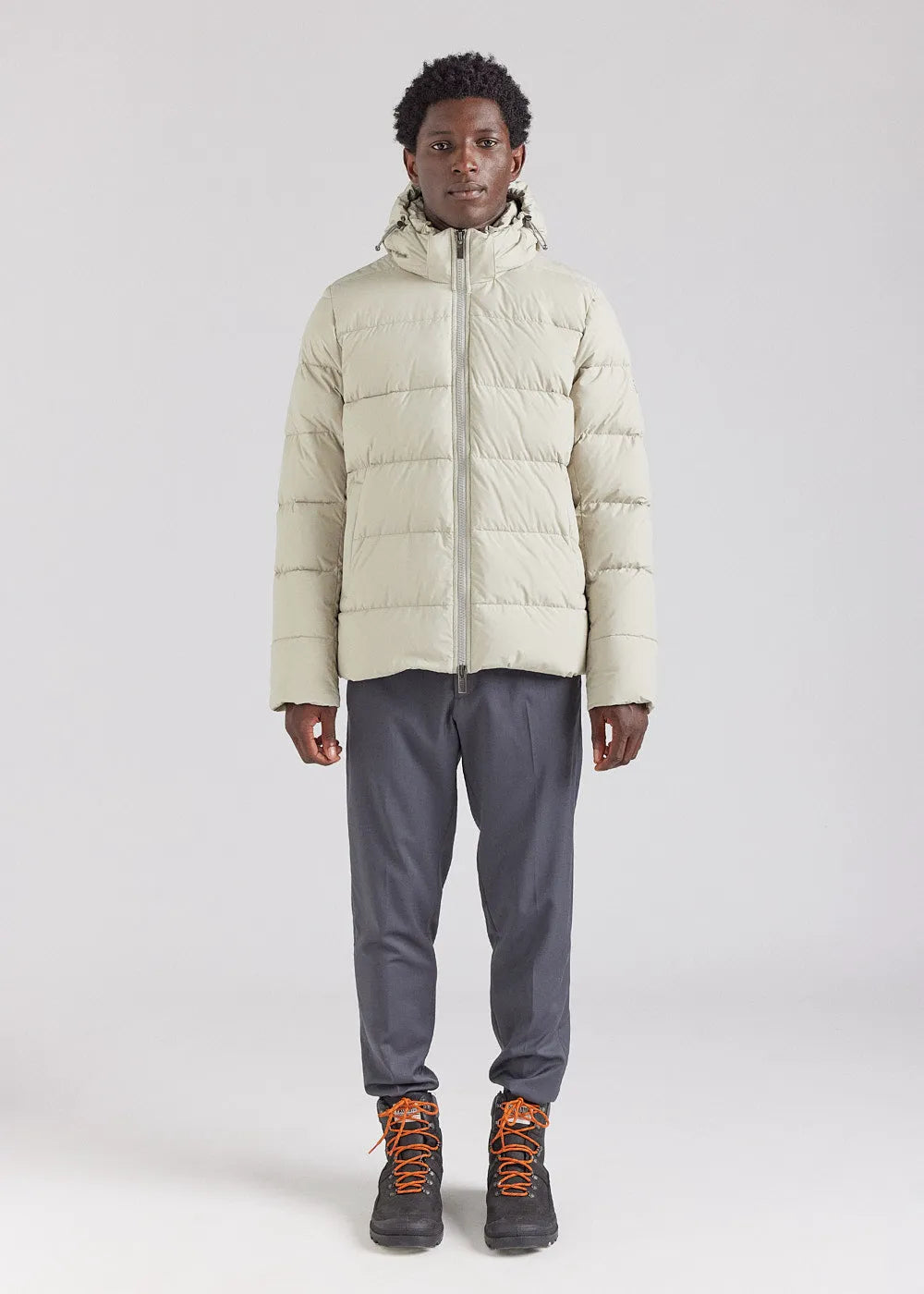 Pyrenex Spoutnic Willow Grey removable hood down jacket